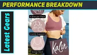 Kalon Women's 4 Pack Ribbed Bralette: Incredible Comfort, Perfect Support!