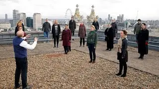 Royal Opera Chorus performs on London rooftop