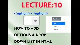 Simple drop down list in Html using notepad |Option tag HTML |Html tag in Notepad |Simple Notepad