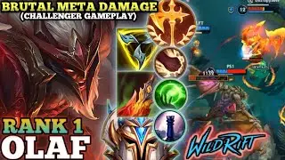 OLAF BRUTAL AD DAMAGE! SUPER AGGRESSIVE MVP PLAY - TOP 1 GLOBAL OLAF BY Vicky zaynhs - WILD RIFT