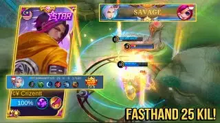 LING SAVAGE!! FASTHAND LING CARRY TEAM UNTIL 25 KIL ENEMY! - Mobile Legends