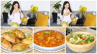 روتيني اليوم من الصباح☕مشيت نقضي🛒طيبت الفطور شهوة اليوم لوبيا بالكعابر-باتي محشي-سلاطة خضراء😋Routine