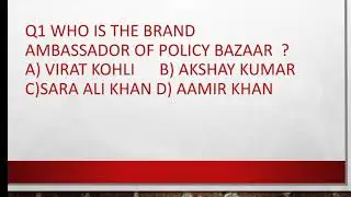Brand Ambassador 2020 Important Questions For All Exams