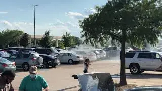 A car on fire at Costco today Jun 19, 2020