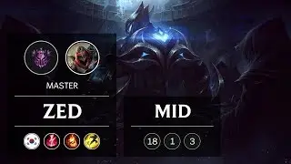 Zed Mid vs Yasuo - KR Master Patch 9.2