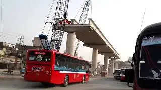 Orange line train update | Start of girders placement chowk yateem khana multan road