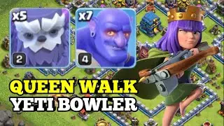 Best Th12 Queen Walk Recall Yeti Bowler | Attack Strategy Th12 - Clash of Clans 