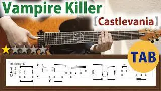 【Fingerstyle】Vampire Killer - Castlevania | Electric Guitar | TAB