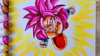 Как нарисовать Гоку Супер Сайяна 4 боевые позы [Dragonball Daima] Пошаговое руководство по рисованию