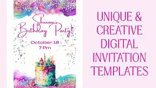 girl's birthday party invite, pink birthday party invite, woman birthday party invitation template