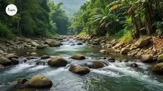 Natural River ASMR for Sleeping | Calm Countryside Ambience (1 Hour)
