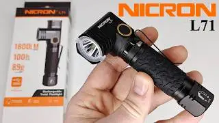 Фонарь NICRON L71 1800 люмен в компактном корпусе с поворотной головой