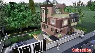 Modern Dream Home Design in sloping plot, 3D Exterior+Interior | moksha construction and consultancy