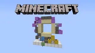 Porte 3x3 avec ouverture en spirale - Minecraft tuto redstone