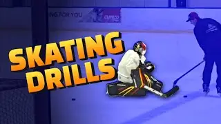 Skating Drills with Logan the Wolverine at Carson Bird Goalie School 