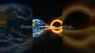Earth vs a Black Hole (Abstract Visualization) 🌍🕳️ #space #blackhole #earth #gravity #cosmos  #short