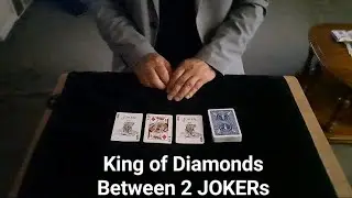 F21 Magic Trick 4400 - King of Diamonds Caught Between 2 JOKERs #magic
