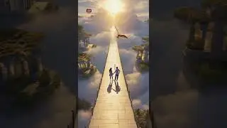 Embrace on the Cloud Bridge ☁️💞 | Soulful Reunion in a Heavenly Sky | AI Cinematic Short  #uzrai