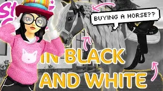 Buying a SURPRISE Horse in BLACK AND WHITE 😱 Star Stable/SSO