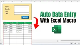 How to Make Auto Data Entry Form in Excel | Excel Macro Tutorial