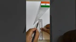 I Drew a 3D Tiranga Illusion in India