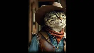 Cowboy Cat's Wild West Dream &ndash; A Feline Outlaw Adventure! #cowboycat #wildwestanimation