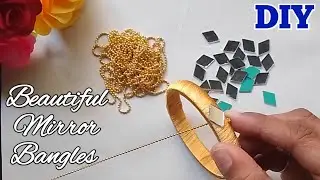 Beautiful Mirror Bangles Making | Thread bangles making new model | Jewellery making at home