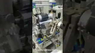 Small extrusion calendar sheet machine for lab#calendar  More info.: www.potop-polymer.com
