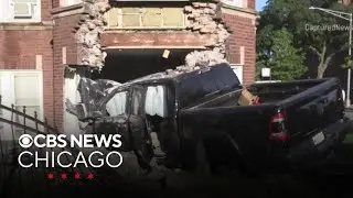 4 hurt after pickup truck slams into Woodlawn apartment