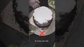 Hack to apply Chocolate/Crumbs evenly on#cake #cakedecorating #cakechocolate #food #chocolatedessert
