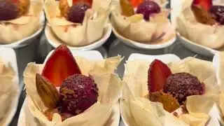Lavish buffet with mouthwatering salads and creative cake and dessert by my lovely team ​⁠​⁠
