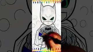batman coloring 😍  #coloringpages #drawing #coloringforkids