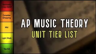 AP Music Theory Unit Tierlist in Under 1 Minute!