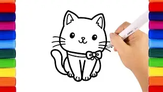 Cute cat coloring page ChillChill coloring
