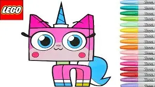 Unikitty Show Coloring Book Pages Lego Colouring Rainbow Splash