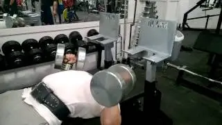 Bench press with dumbells in HC GYM Tallinn Estonia