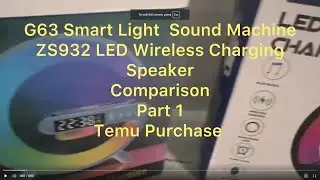 G63 Smart Light Sound Machine-ZS932 LED Wireless Charging Speaker Comparison - TEMU Purchases-REVIEW