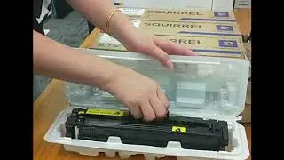 How to install SQUIRREL 410A toner cartridge for HP M477fdn M477fdw M477fnw M452dn Printer