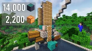 Minecraft EARLY Game Nether Tree Farm Tutorial