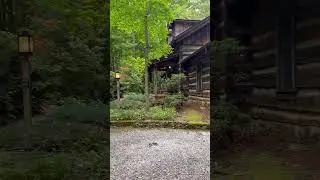 Real log cabin at Squirrel Creek in Newland, NC #cabin #waterfall #nature #blueridgemountains