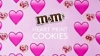 M&M'S Valentines - Heart Print Cookies