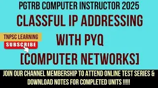 IP Addressing- Important Topic- Computer Network -2025 PGTRB