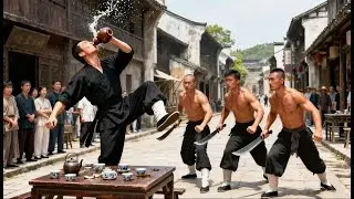 日本恶霸当众嘲笑中国功夫只是笑话，却没想到黄飞鸿一步上前，一招醉拳直接清空全场！⚔️仁者黃飛鴻