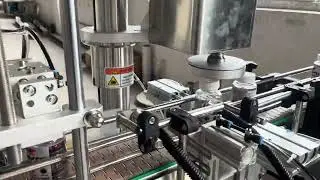 Press type automatic capping machine with cap feeder for plastic caps