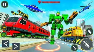 Police Train Robot Elephant Transformation Flying Robot Transforming Game - Android Gameplay