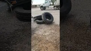 Putting sensors on tires its a 4 hour process for 12 tires #shorts #tires