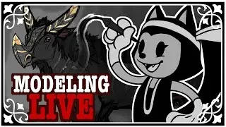 Sculpting a Bull-Creature in Zbrush! #1 (Game Dev LIVE)