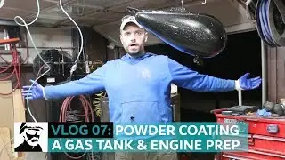 BOBBER BUILD - POWDER COATING GAS TANK - YAMAHA VIRAGO XV250 VLOG 07