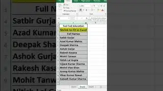 Shrink to fit in #excel #msexcel #shorts #computer #education #tricks