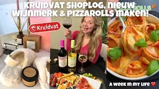 KRUIDVAT SHOPLOG, NIEUW WIJNMERK & PIZZAROLLS MAKEN! | Joyce Rikken